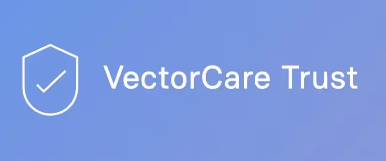 VectorCare Trust credentialing interface showing verified vendor profiles and compliance status