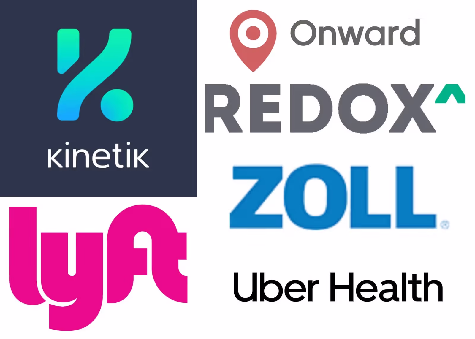 Diagram showing multiple healthcare system integrations connected to a central platform