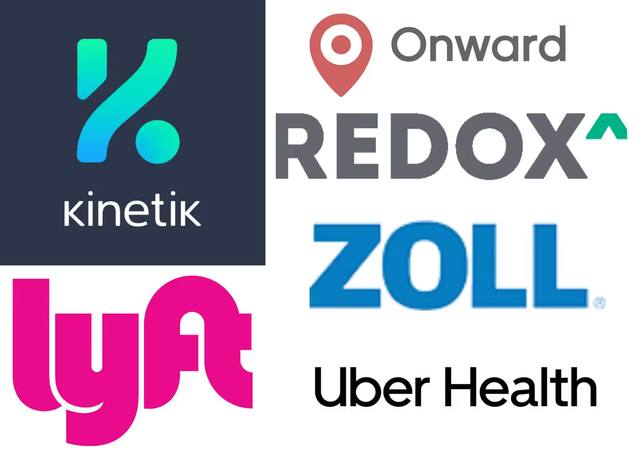 Diagram showing multiple healthcare system integrations connected to a central platform