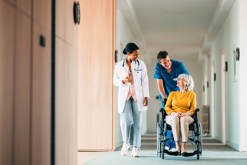 Healthcare data dashboard showing value-based care metrics and patient logistics outcomes